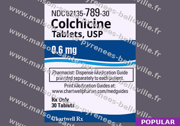 Achat Colchicine 0.5mg en France livraison rapide — Colchicine dès 0,55€